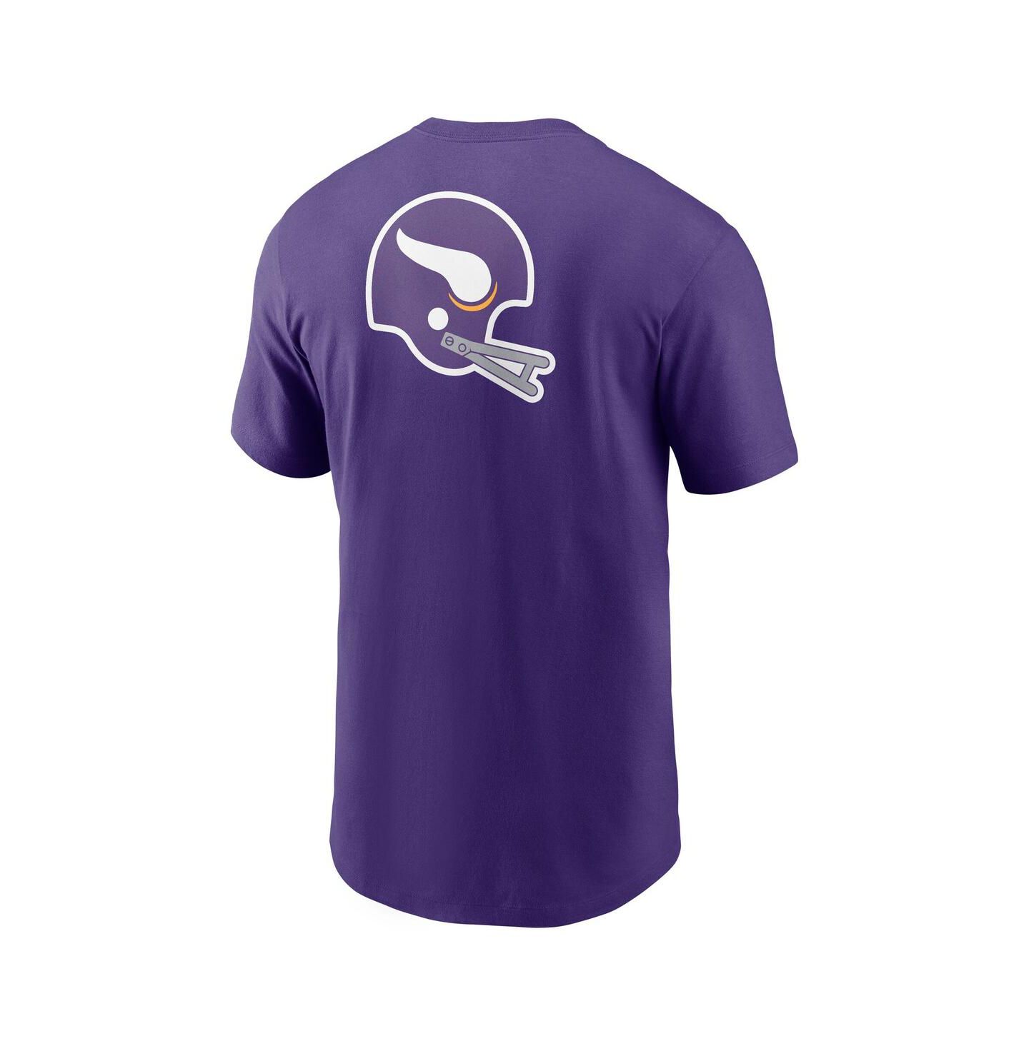 Мужская футболка Nike Purple Minnesota Vikings Rewind Front and Back Hit Essential — фото 3