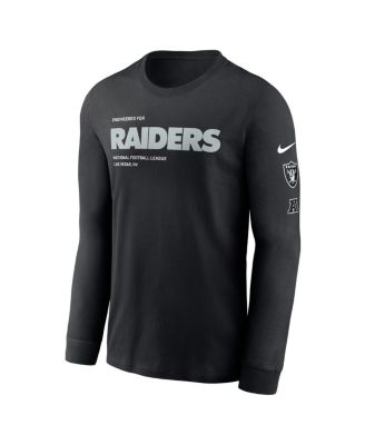 Men's Black Las Vegas Raiders Play to Win Essential Long Sleeve T-Shirt