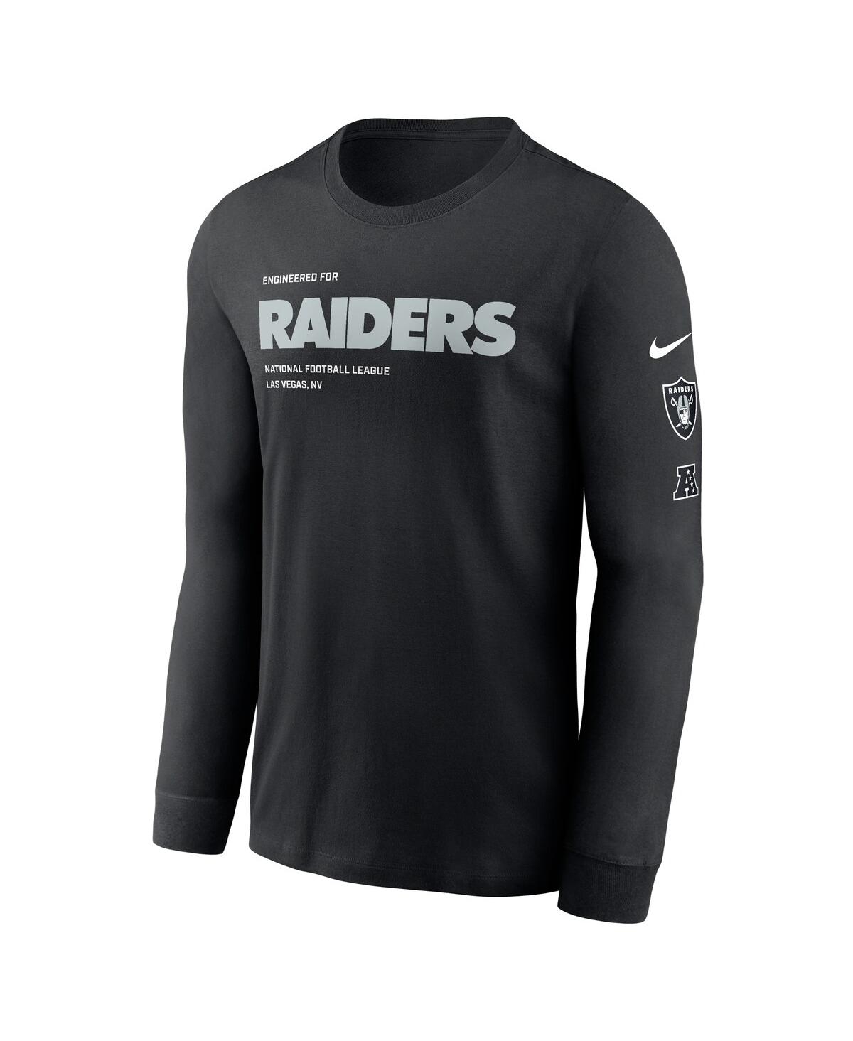 Nike Black Las Vegas Raiders Play To Win Essential Long Sleeve T-shirt In Black