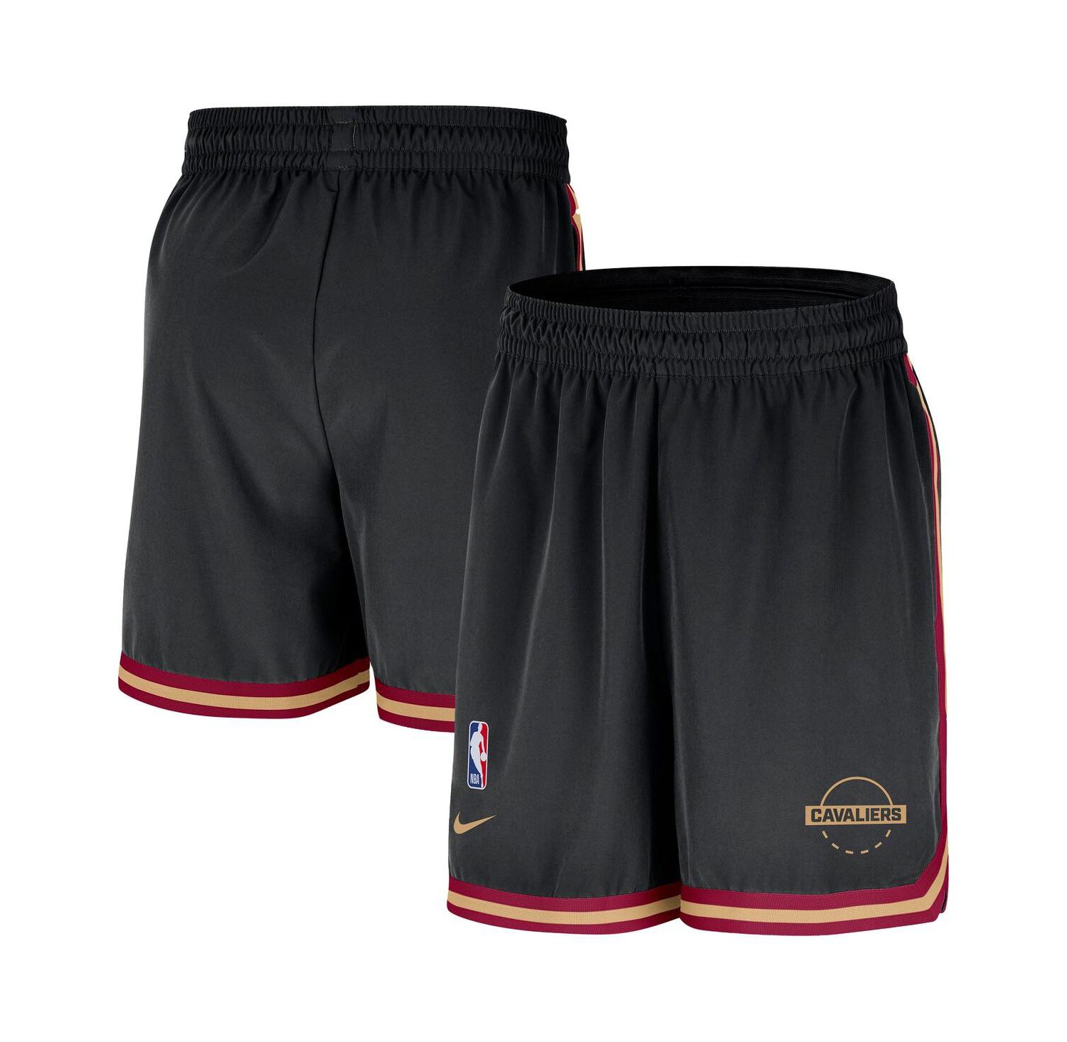 Men's Black Cleveland Cavaliers Authentic Practice DNA Woven Performance Shorts