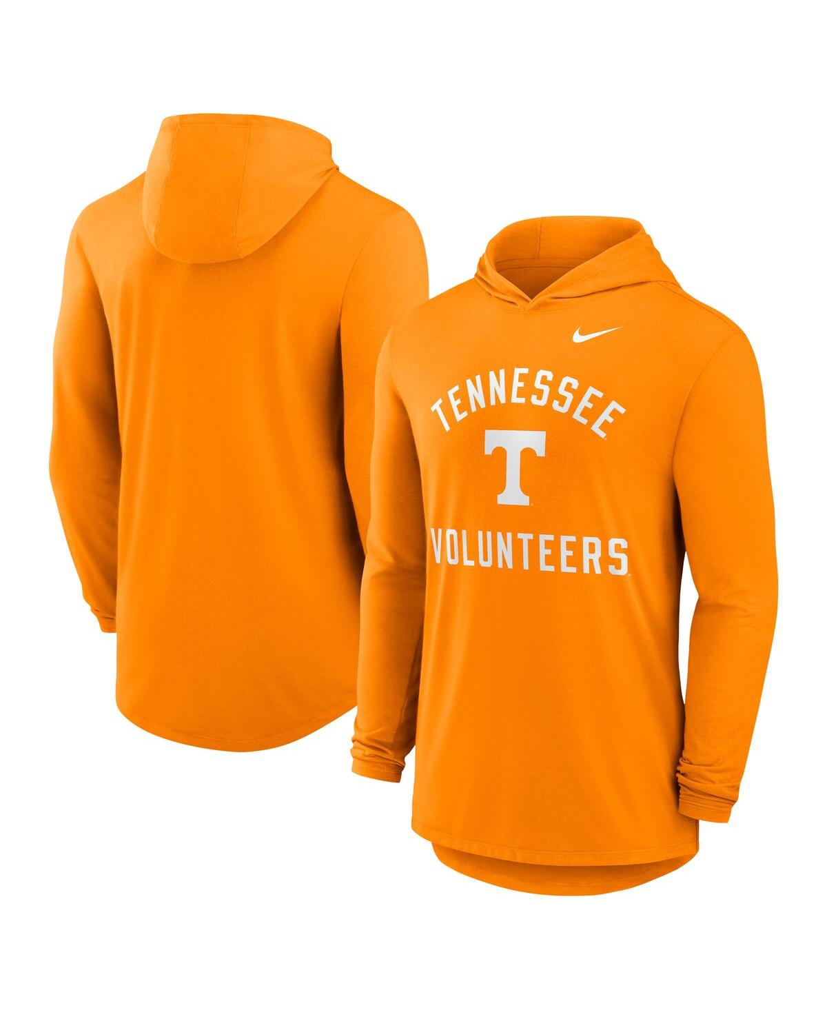 Nike Men's Tennessee Orange Tennessee Volunteers Classic Arch Tri-Blend Performance Long Sleeve Hoodie T-Shirt - Tennessee Orange