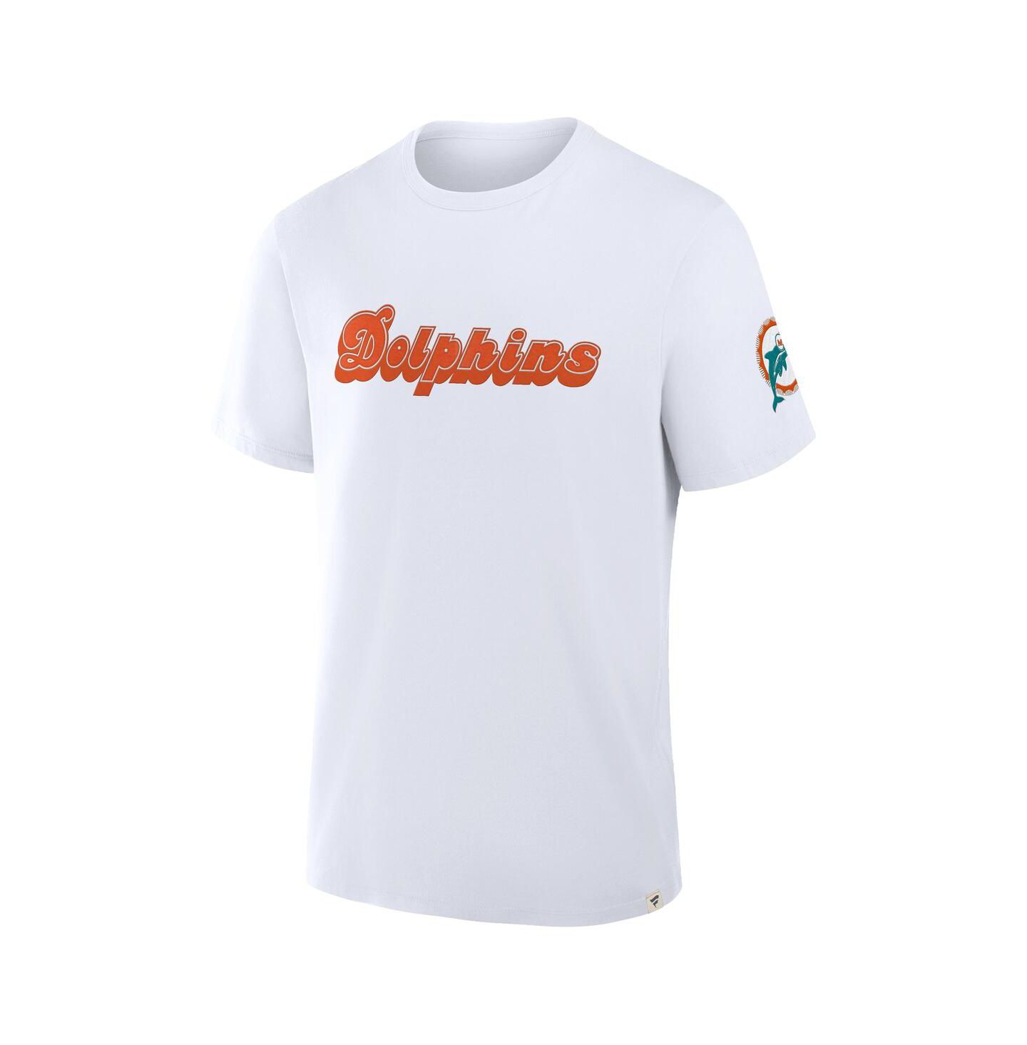 Мужская футболка Fanatics White Miami Dolphins Elevated Classic Legacy — фото 2