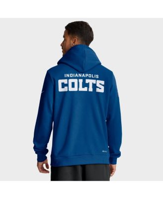 Men's Royal Indianapolis Colts Sideline Standard Issue Initial Home Dri-FIT Hoodie