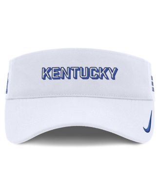 Men's White Kentucky Wildcats 2025 On-Field Gameday Performance Ace Adjustable Visor Hat