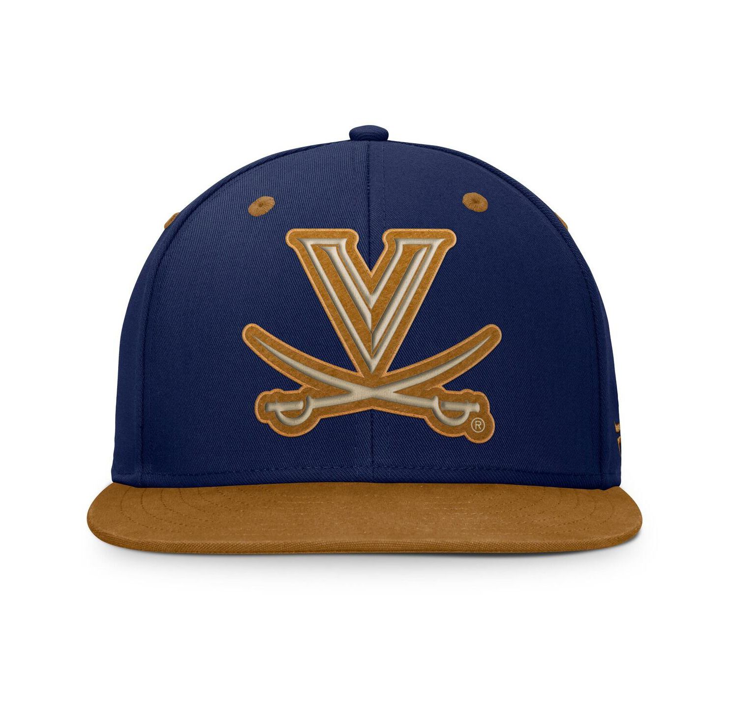 Men's Navy/Brown Virginia Cavaliers NoBo Fitted Hat
