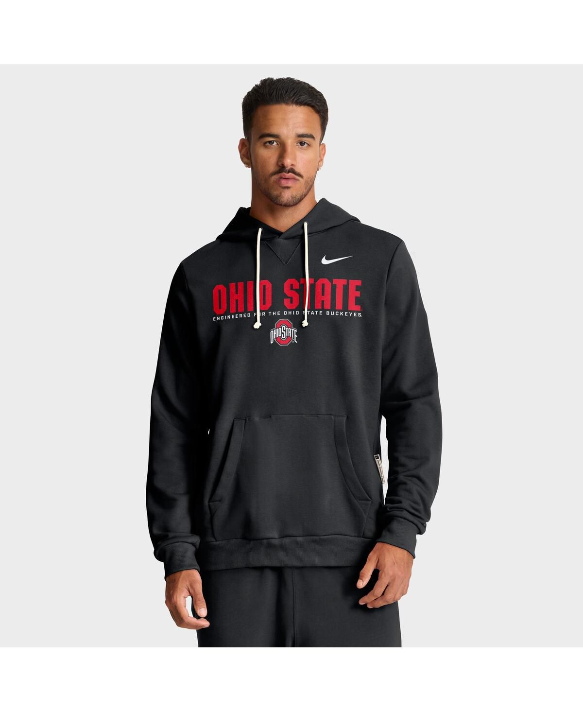Мужская черная толстовка с капюшоном Dri-FIT от Ohio State Buckeyes 2025 Sideline Standard Issue