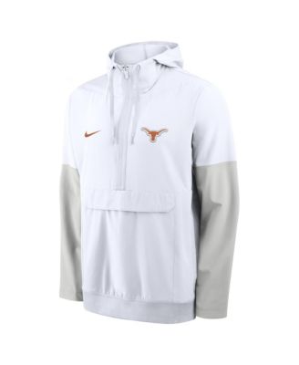 Men's White Texas Longhorns Anorak Half-Zip Hoodie Jacket