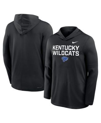 Men's Black Kentucky Wildcats 2025 Sideline Performance Long Sleeve Hoodie T-Shirt