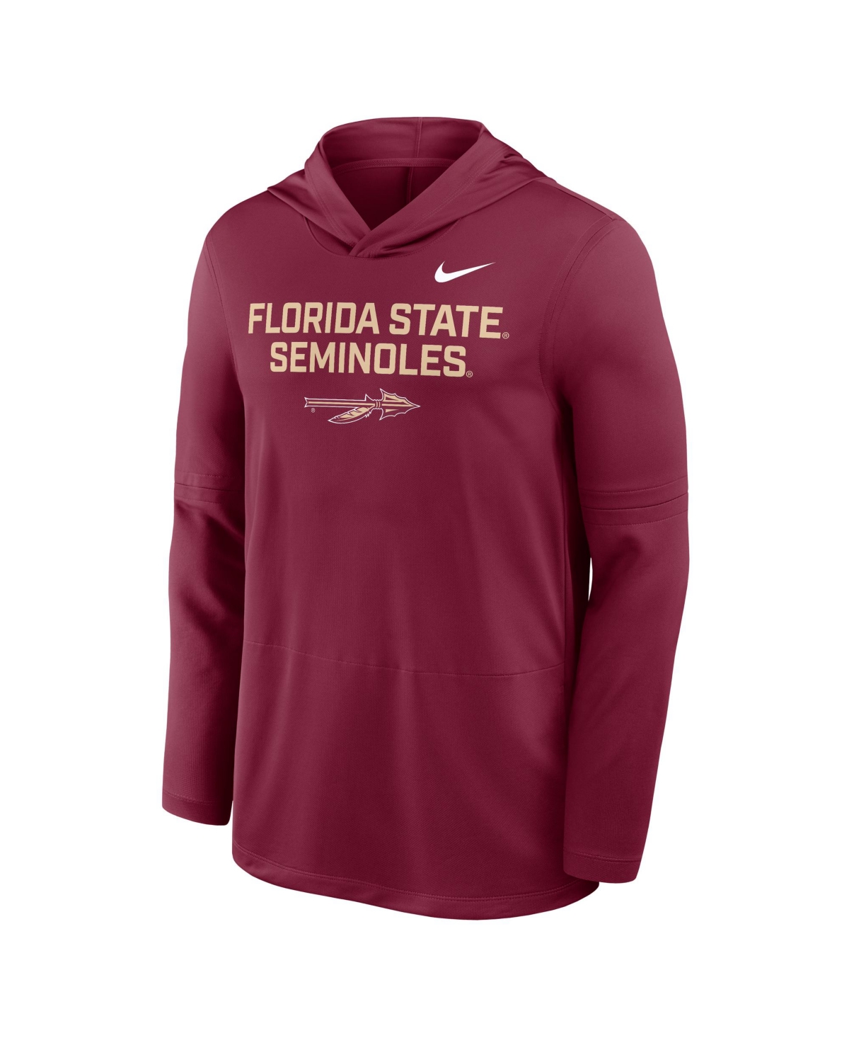 Nike Florida State Sideline  Men's Dri-fit College Long-sleeve Hooded Top In Burgundy