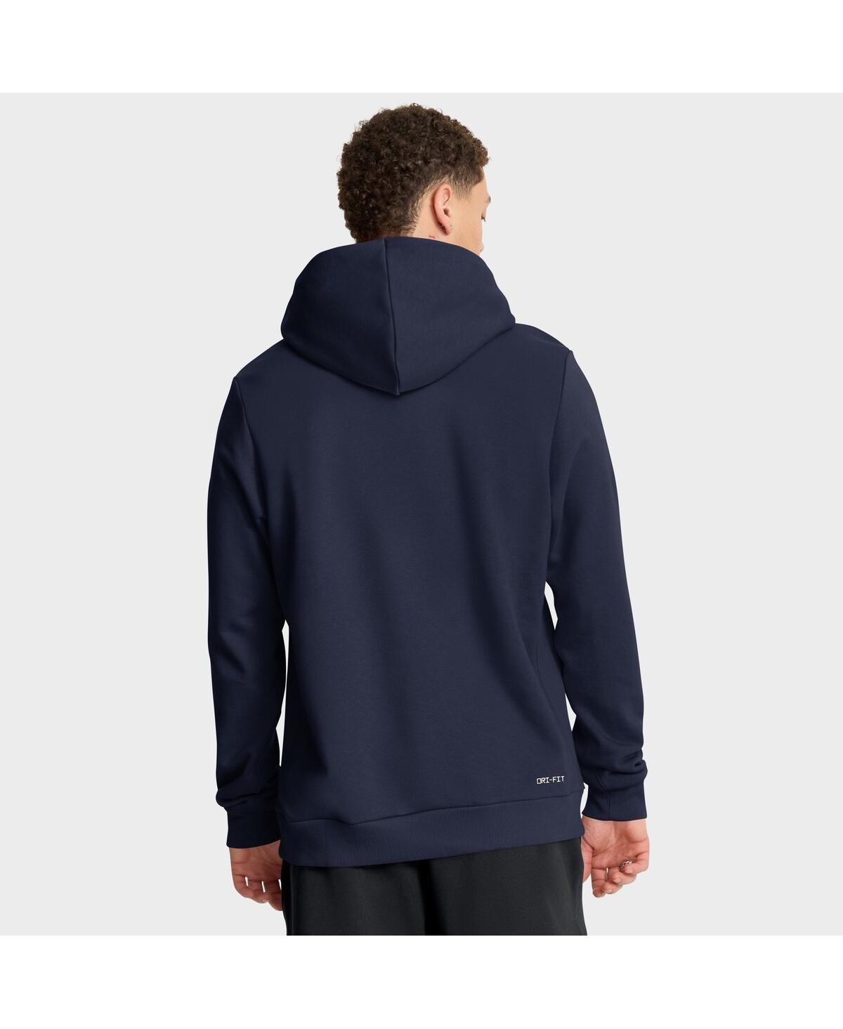 Jordan Men's Navy North Carolina Tar Heels 2025 Sideline Standard Issue Dri-fit Hoodie In Blue