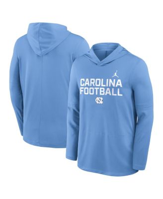 Men's Carolina Blue North Carolina Tar Heels 2025 Sideline Performance Long Sleeve Hoodie T-Shirt