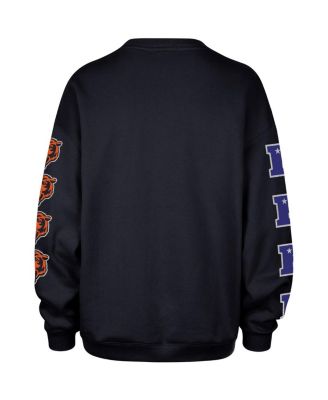 Women's Navy Chicago Bears Go Big Oversized Pullover Sweatshirt