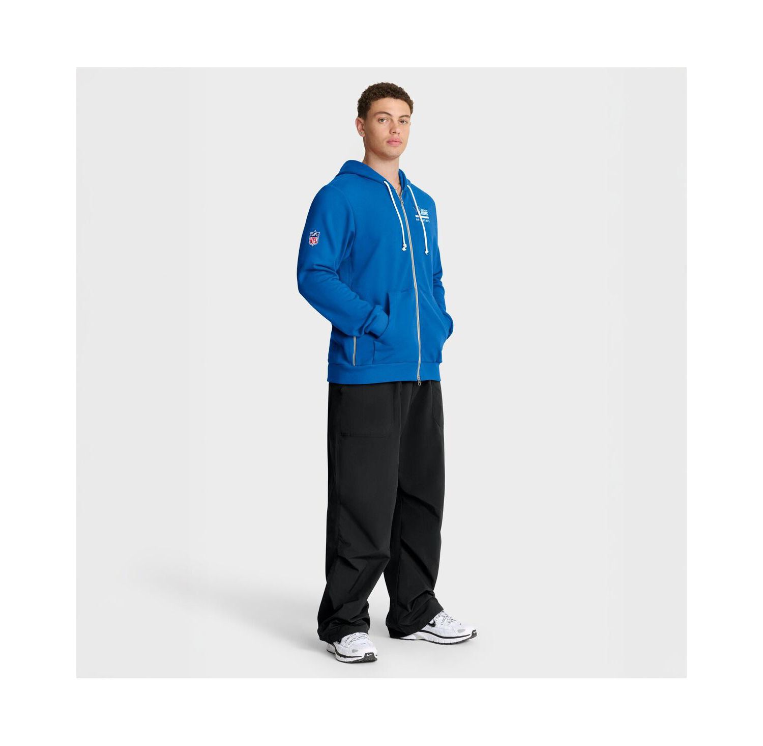 Men's Blue Detroit Lions Sideline Standard Issue Utility Player Dri-FIT Full-Zip Hoodie