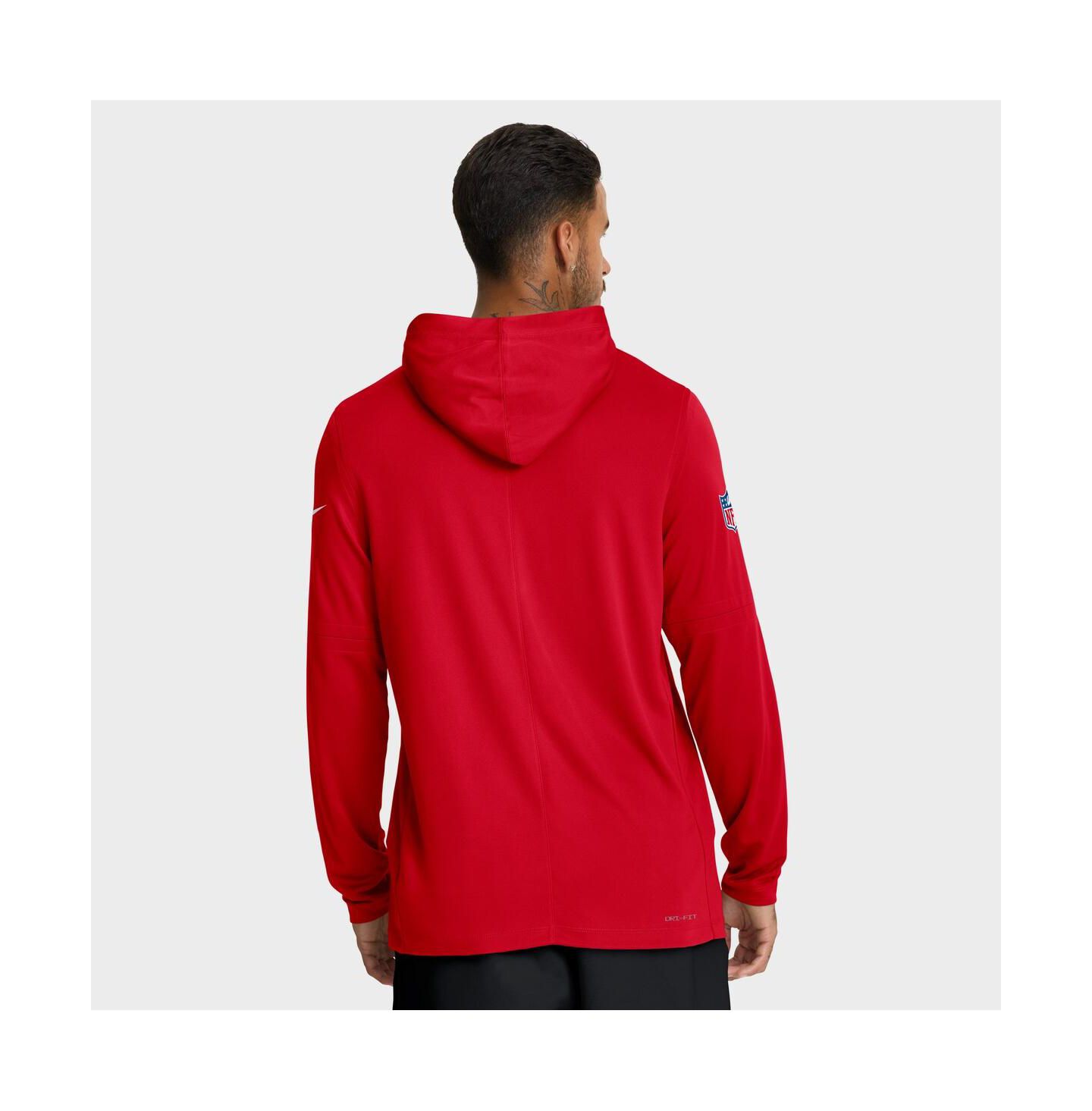 Мужское худи Nike Red Houston Texans Sideline Pure Fury Performance Long Sleeve T-Shirt, цвет: Тёмно-синий — фото 6