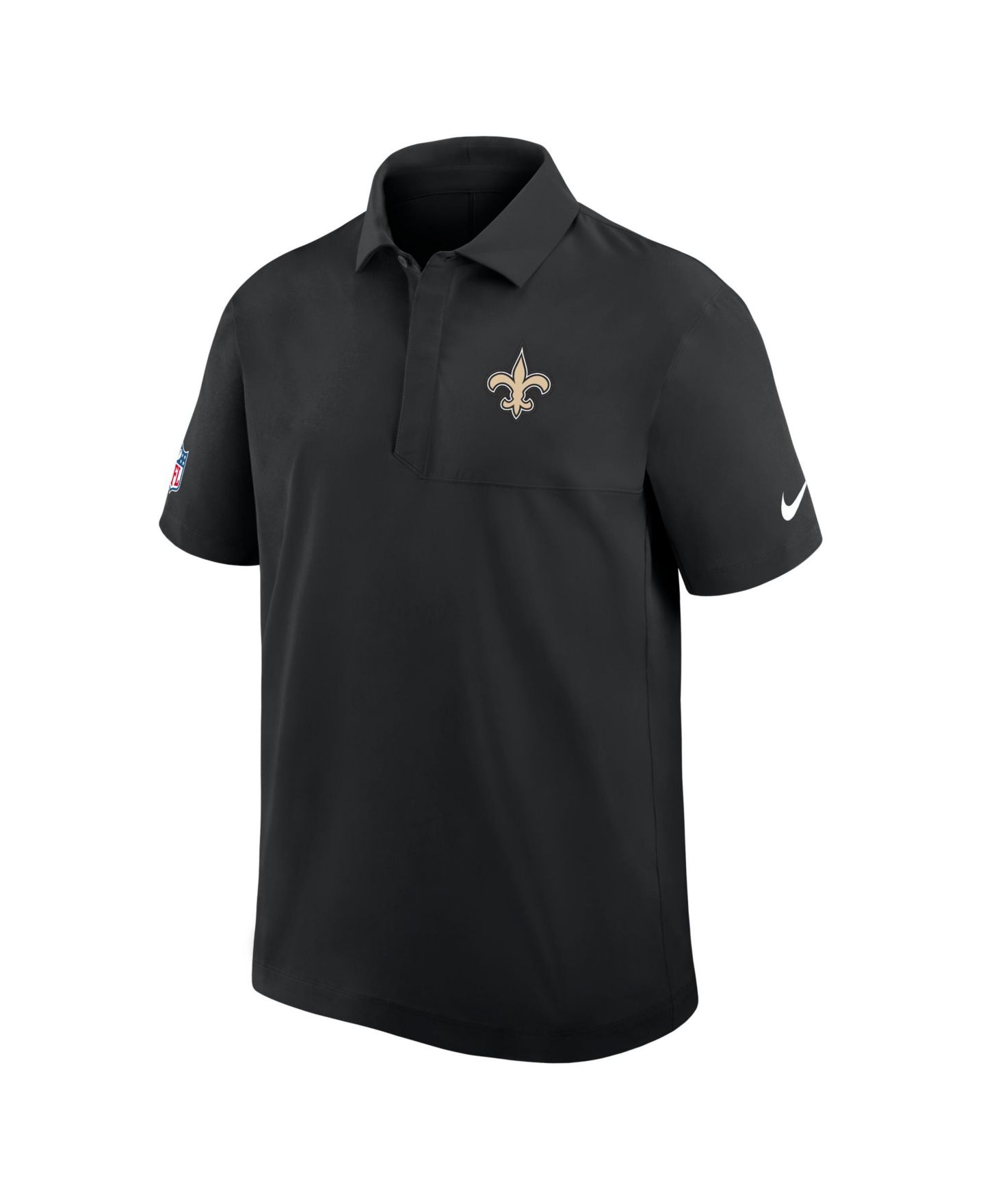 Мужское поло Nike Black New Orleans Saints Sideline City Pride Woven Performance Polo Shirt — фото 2