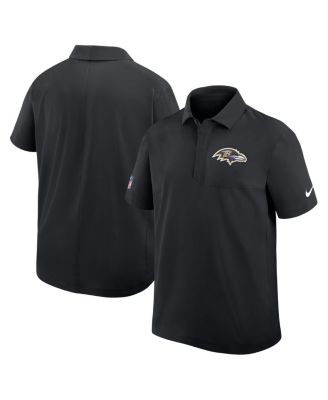 Men's Black Baltimore Ravens Sideline City Pride Woven Performance Polo Shirt