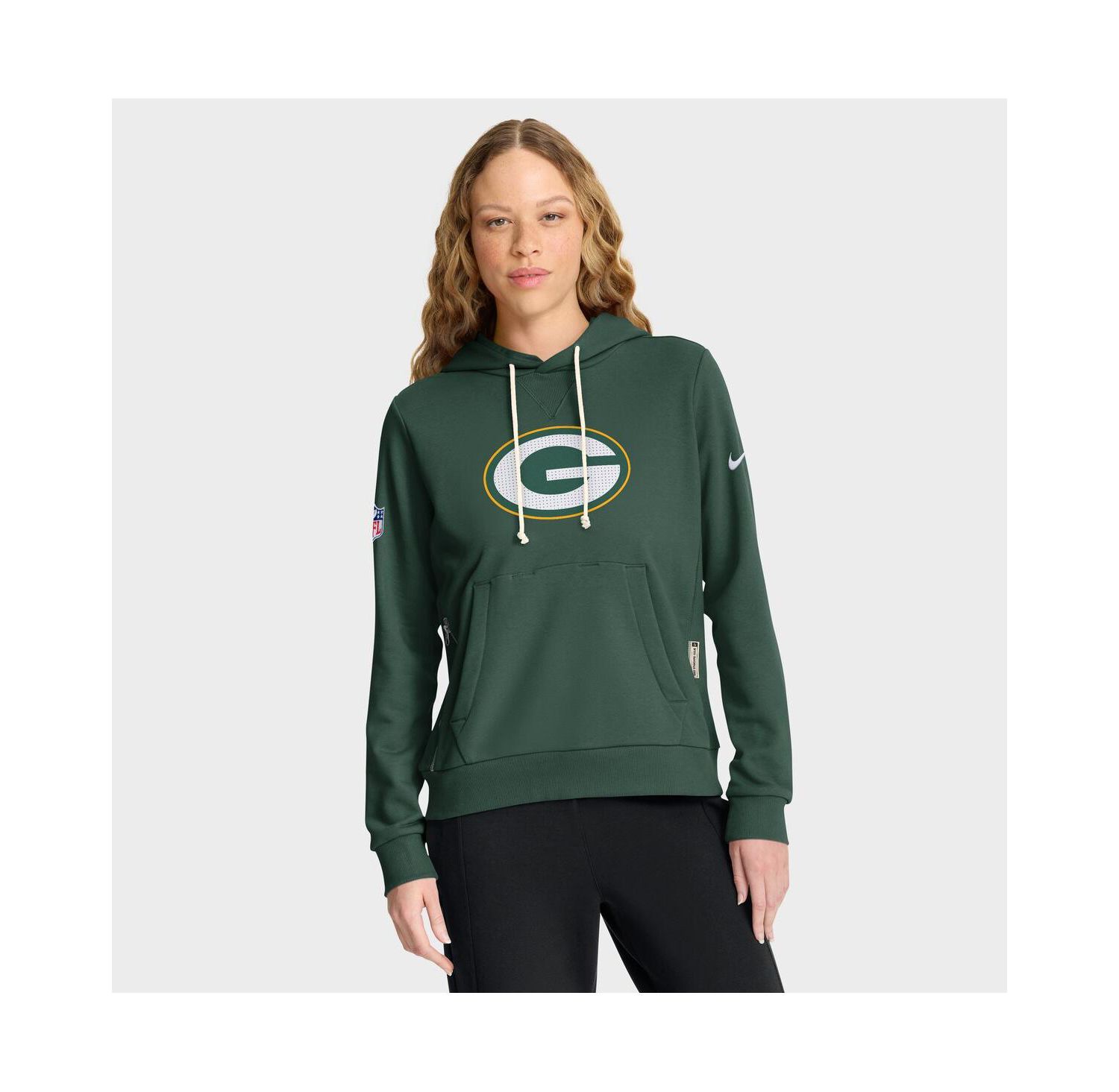 Women's Green Bay Packers Sideline Standard Issue Initial Home Dri-FIT Hoodie