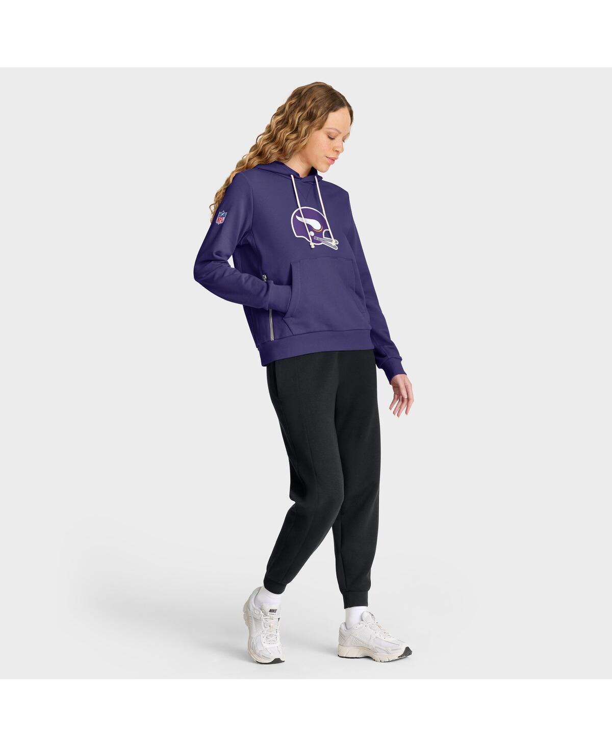 Nike Purple Minnesota Vikings Sideline Standard Issue Throwback Dri-fit Hoodie In Purple
