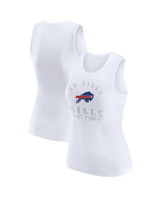 WEAR by Erin Andrews - Women's White Buffalo Bills Ribbed Graphic Tank Top