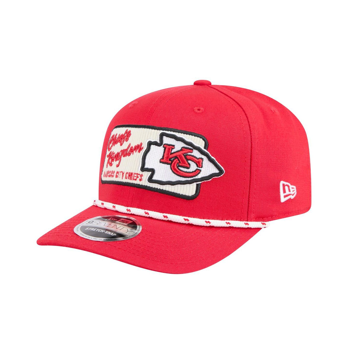 Мужской головной убор New Era Red Kansas City Chiefs Chant 9SEVENTY Stretch-Snap Hat — фото 1