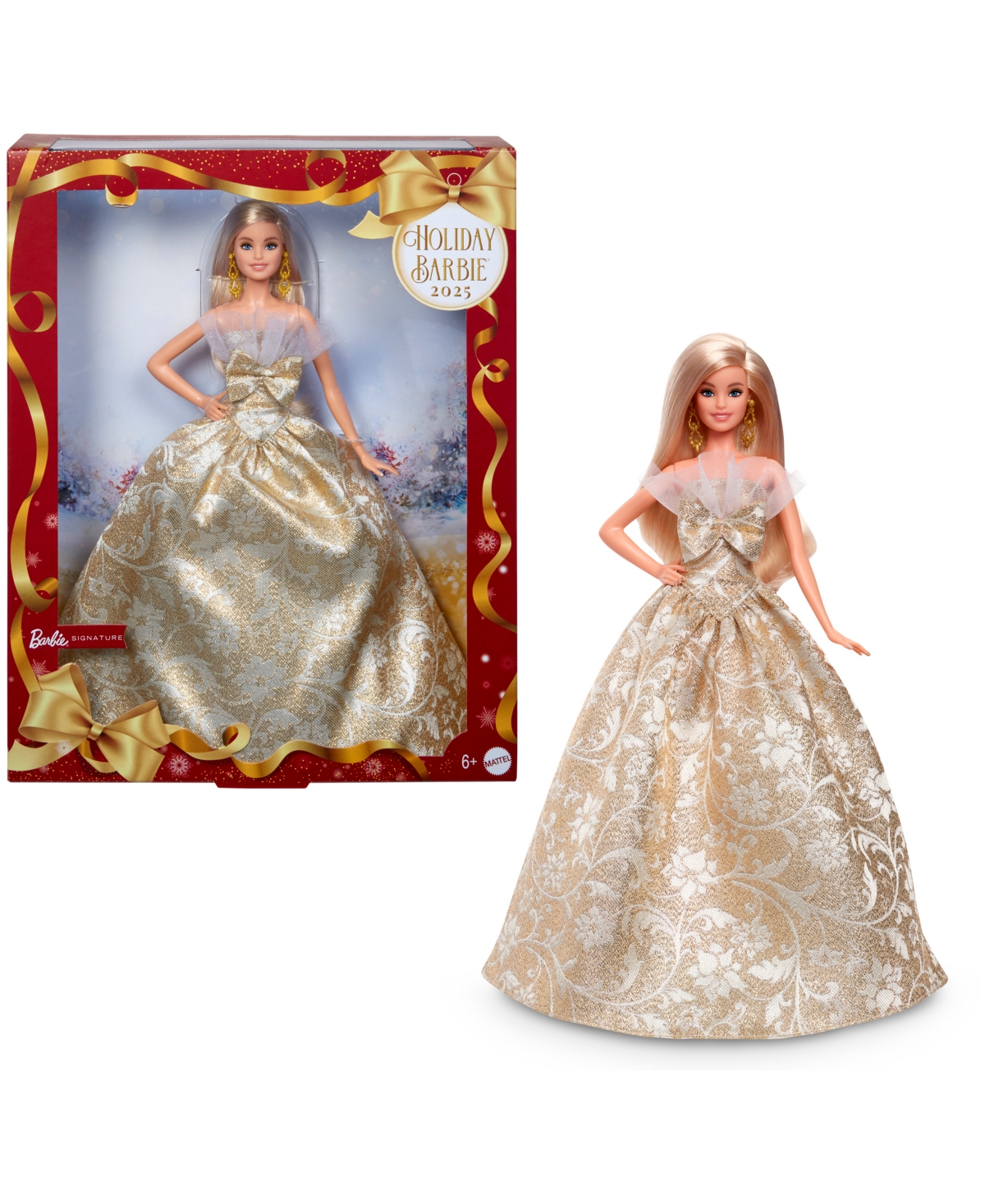 Barbie 2025 Holiday  Doll- Blonde In Multi