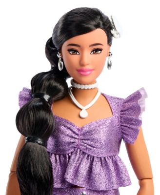 Deluxe Style Fashion Doll 8 in Metallic Purple Top and Sparkly Shorts with Accessories