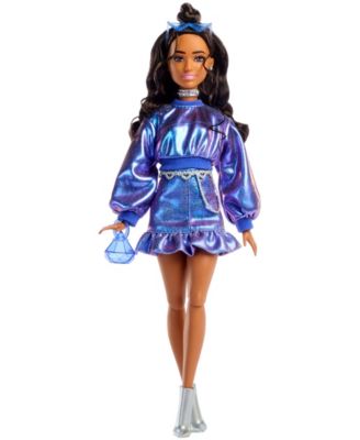 Deluxe Style Fashion Doll 7 in Metallic Blue Top and Skirt with Accessories