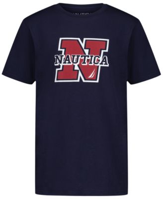 Nautica Toddler and Little Boys Block N Crewneck T-Shirt - Navy Seas