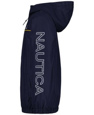 Big Boys Anchor Zip Front Hooded Jacket