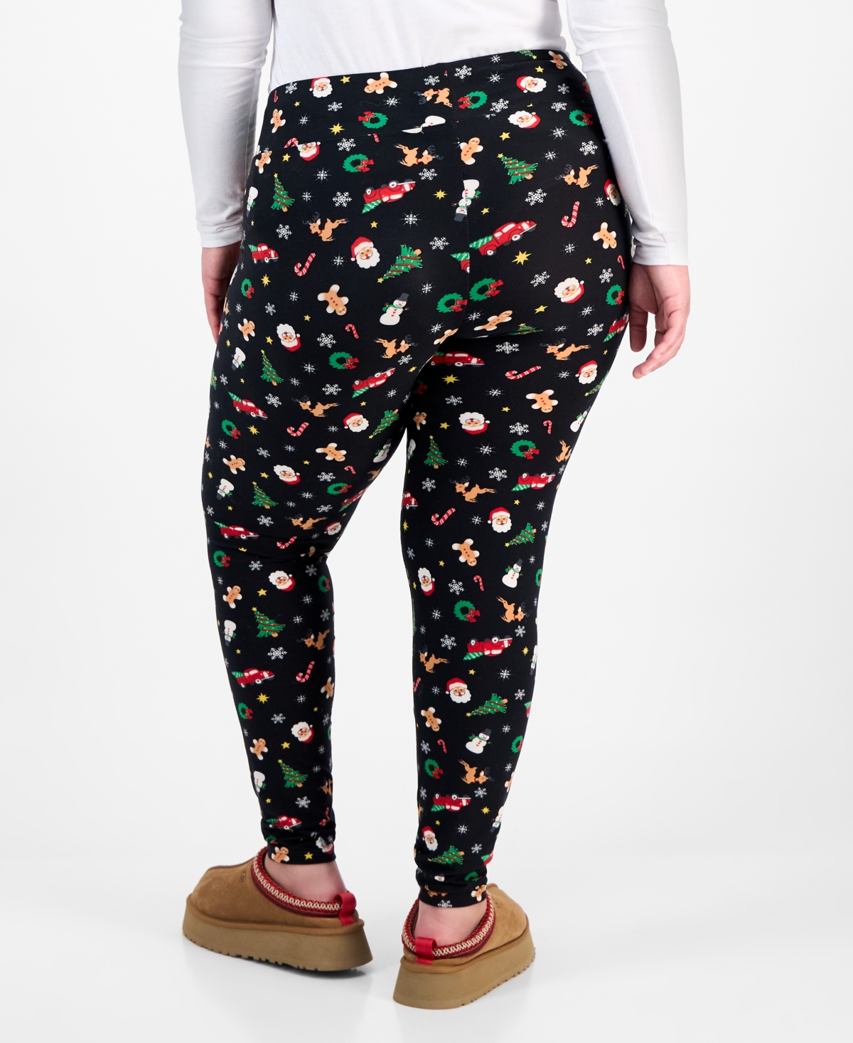 Planet Heart Trendy Plus Xmas Printed High-Rise Leggings