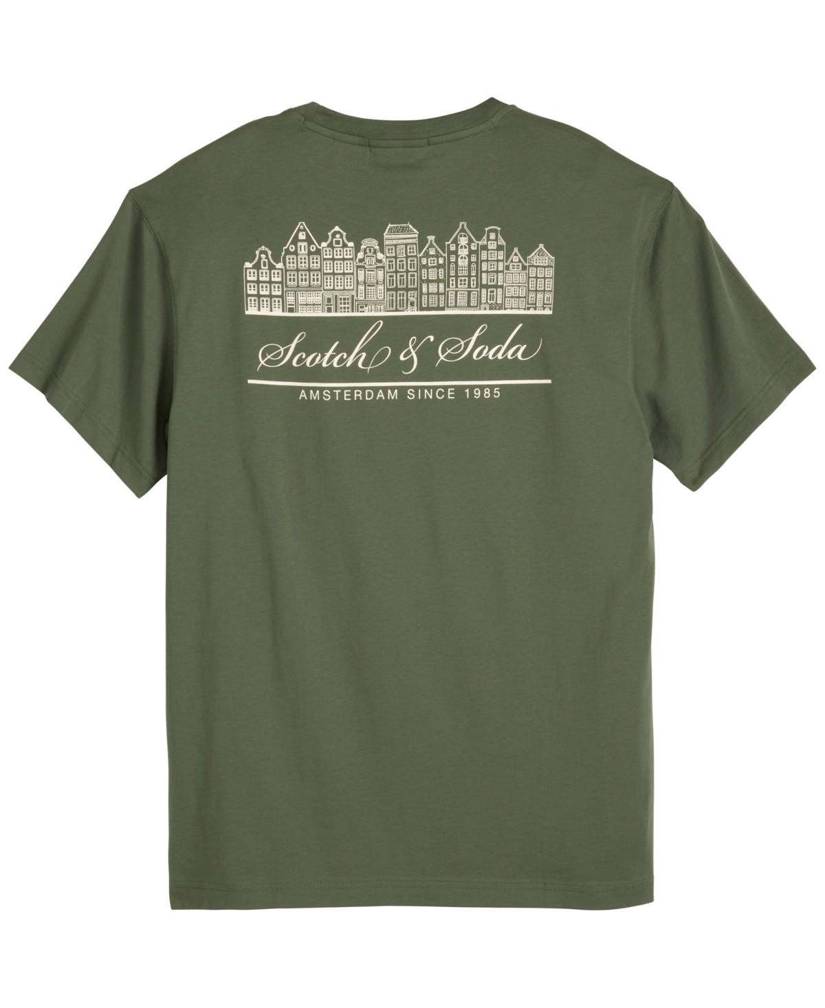 Scotch & Soda Men'sâ Amsterdam Graphic Short Sleeve T-shirt In Green