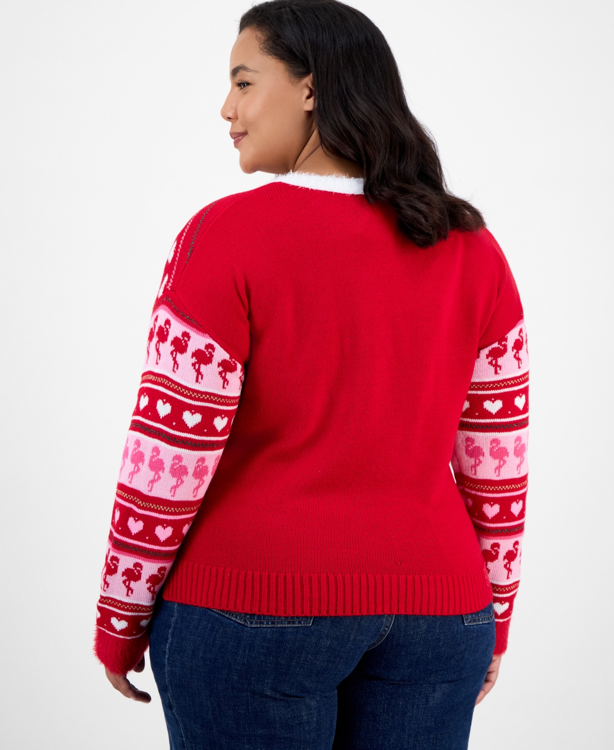 It's Our Time Trendy Plus Flamingo Ugly Xmas Sweater