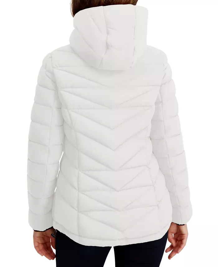 Women's Hooded Zip-Front Puffer Coat - thumbnail 5