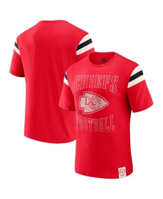 Fanatics - Men's Red Kansas City Chiefs Football Stripe Sleeve T-Shirt