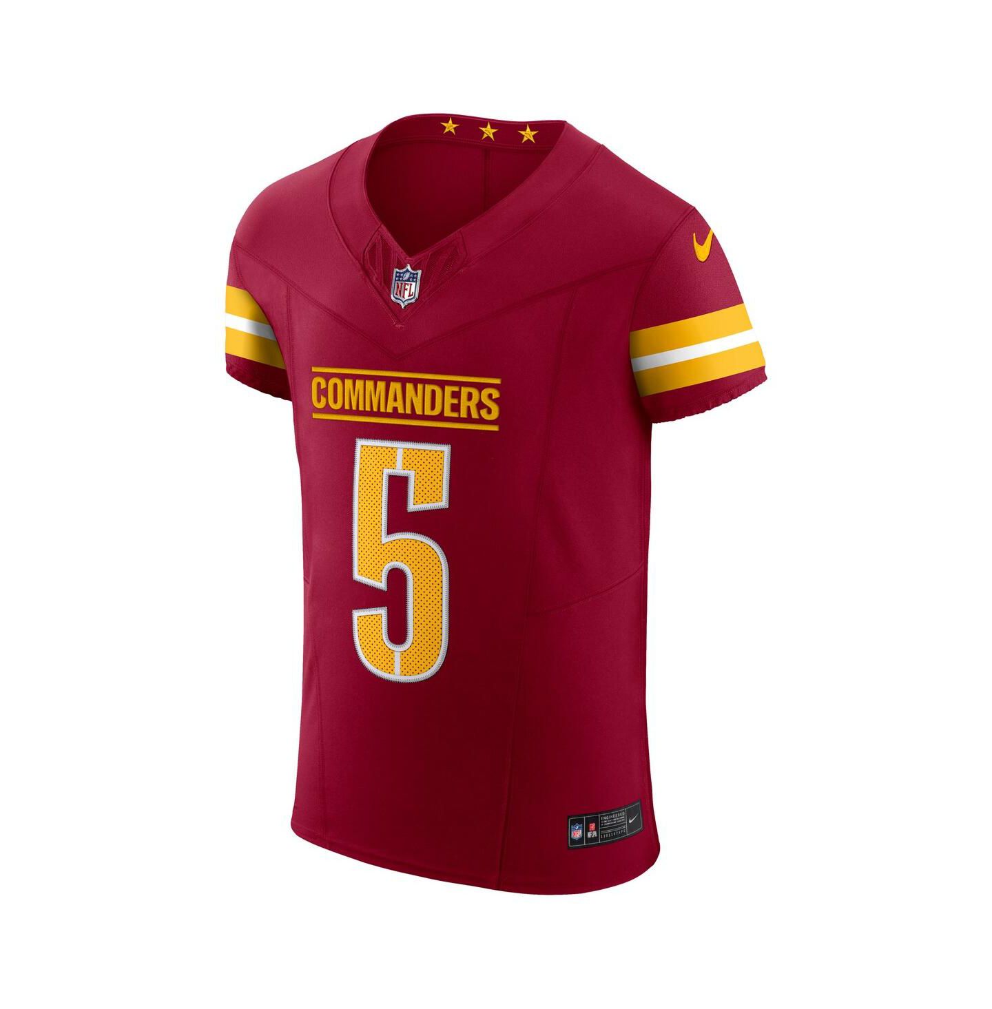 Мужской топ Nike Jayden Daniels Burgundy Washington Commanders Team Vapor F.U.S.E. Elite Jersey — фото 6