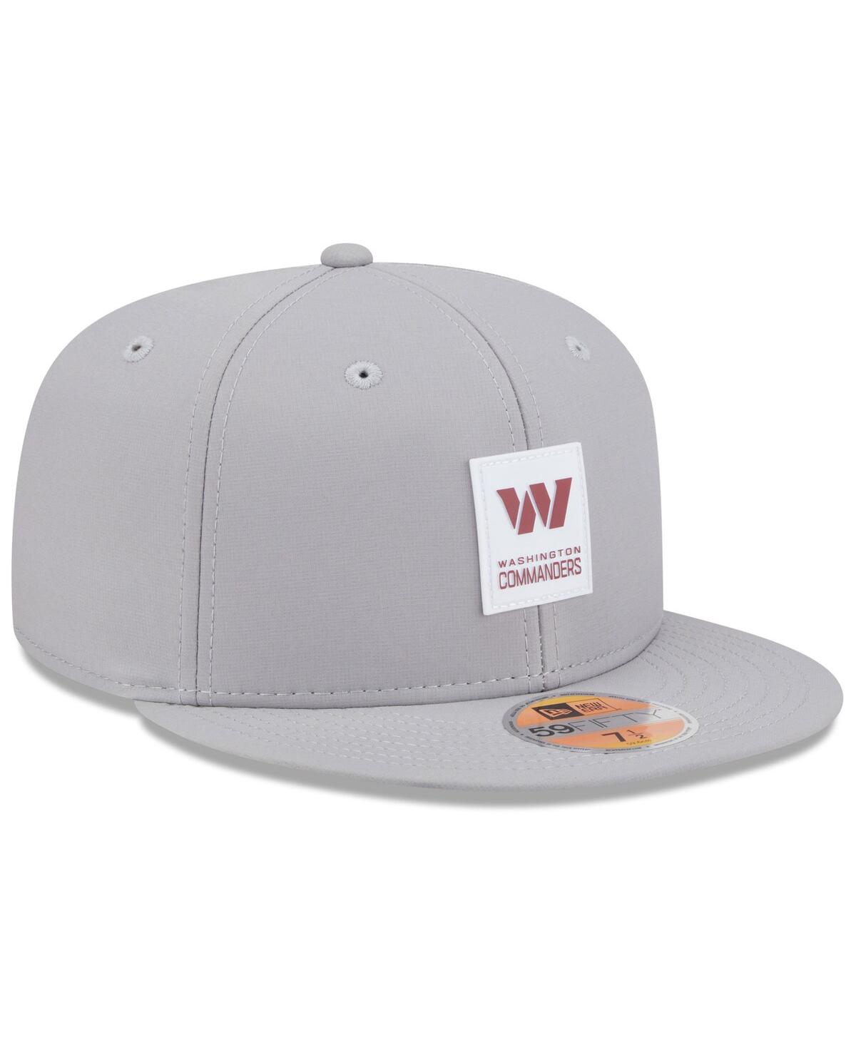 New Era Men's Gray Washington Commanders 2025 Sideline 59fifty Fitted Hat In Gray