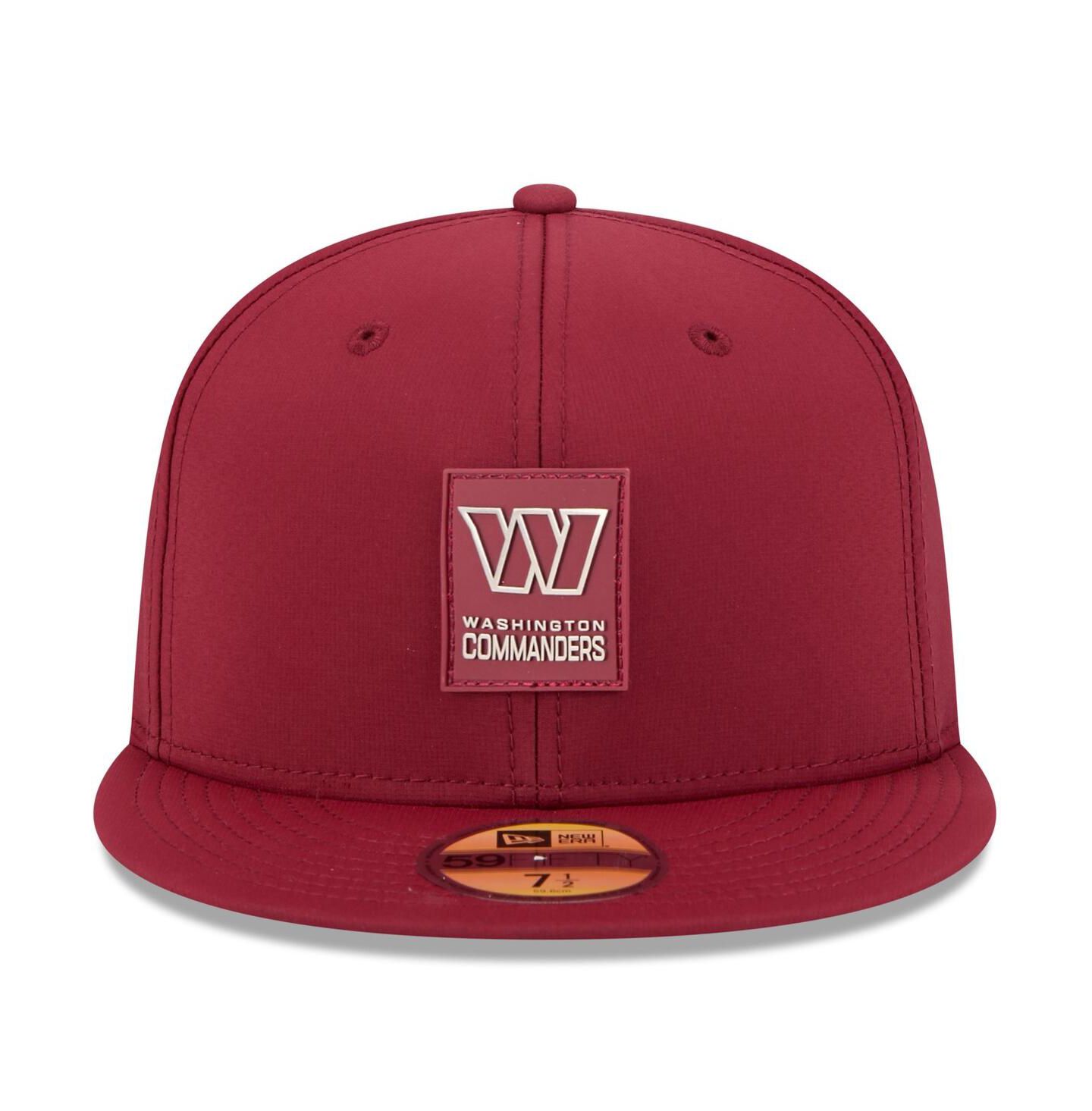 Мужская кепка New Era Burgundy Washington Commanders 2025 Sideline 59FIFTY Fitted Hat — фото 5
