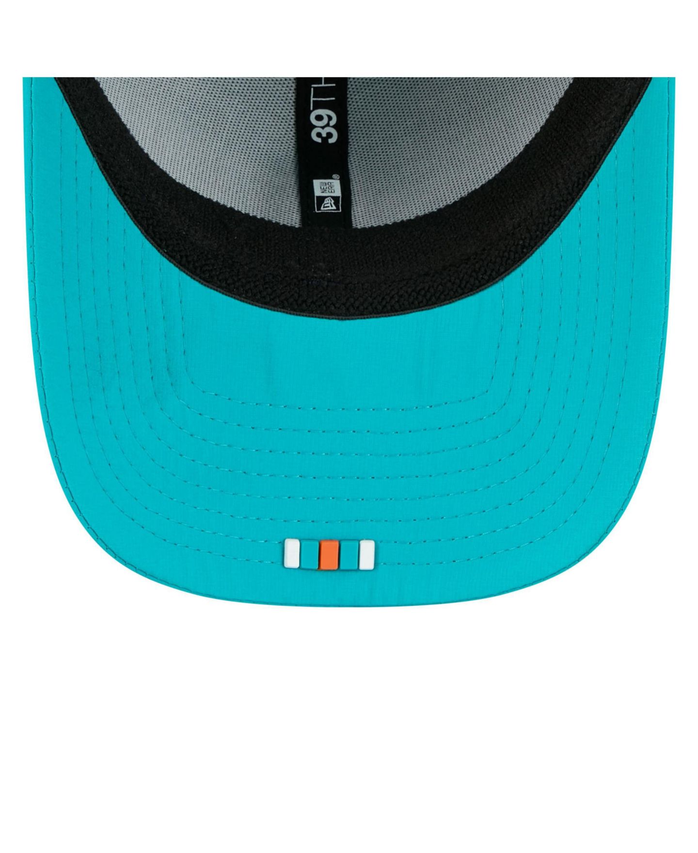 Мужская кепка New Era Aqua Miami Dolphins 2025 Sideline 39THIRTY Flex Hat — фото 2