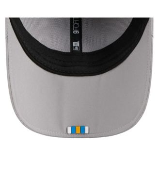 Men's Gray Los Angeles Chargers 2025 Sideline M-Crown 9FORTY Adjustable Hat