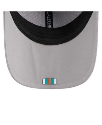 Men's Gray Miami Dolphins 2025 Sideline M-Crown 9FORTY Adjustable Hat