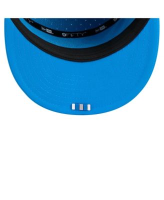 Men's Blue Detroit Lions 2025 Sideline Throwback Split Panel 9FIFTY Snapback Hat