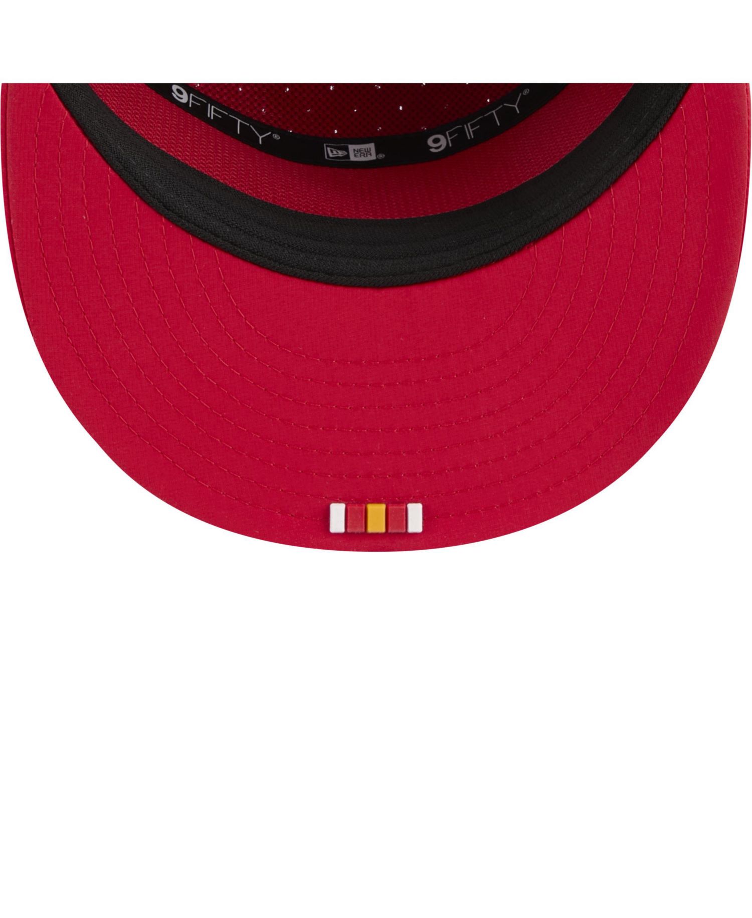 Men's Red Kansas City Chiefs 2025 Sideline Split Panel 9FIFTY Snapback Hat