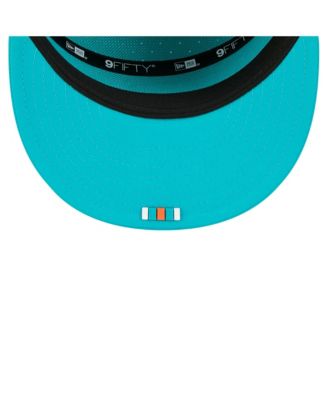 Men's Aqua Miami Dolphins 2025 Sideline Split Panel 9FIFTY Snapback Hat