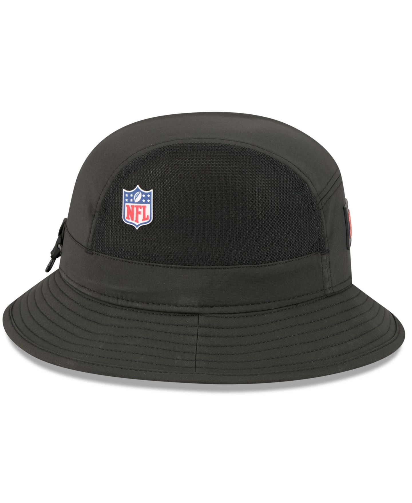 Мужская панама New Era Black Cincinnati Bengals 2025 Sideline Bucket Hat — фото 3