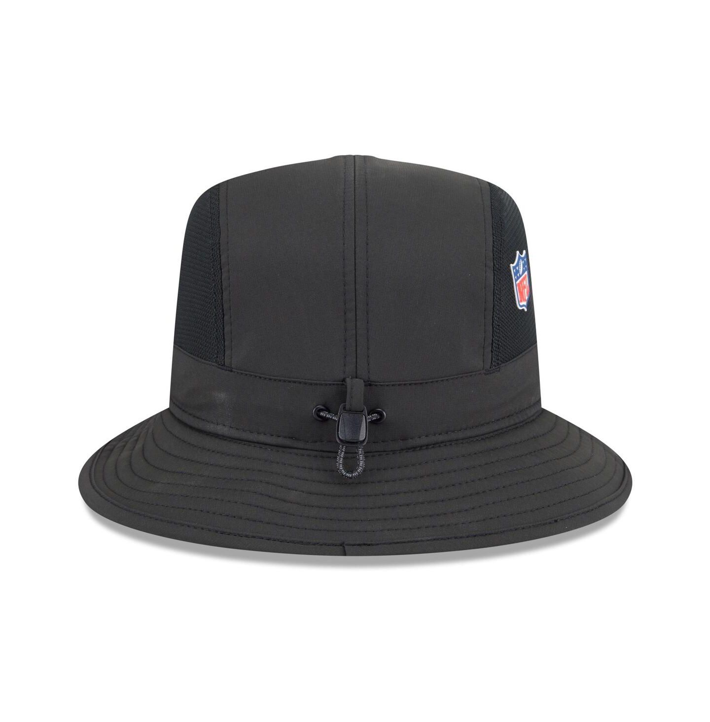 Мужская панама New Era Black Las Vegas Raiders 2025 Sideline Bucket Hat — фото 2