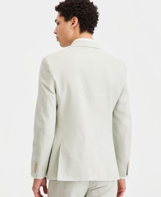Men's Slim-Fit Linen-Blend Suit Separates Jacket