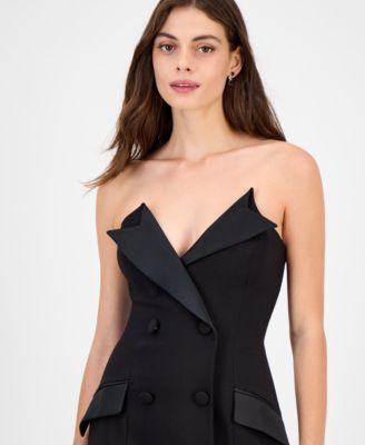 Women's Arvess Strapless Double-Breasted Blazer Dress