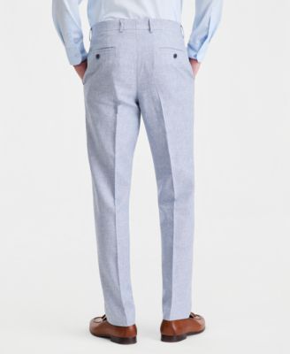 Men's Slim-Fit Linen-Blend Suit Separates Pants