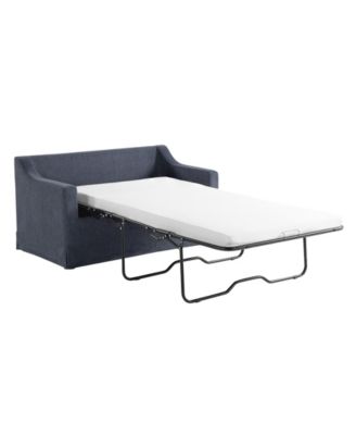 53.5" Polyester Hampstead Convertible Twin Sleeper Loveseat
