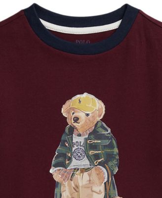 Toddler and Little Boys Polo Bear Ringer T-Shirt